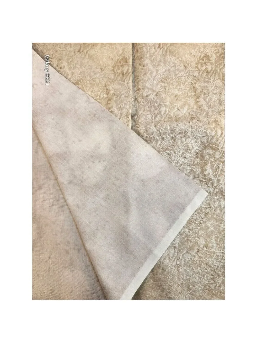 Frosted Leaf Beige Tone on Tone Cotton Fabric By The Yard For Quilting & Sewing